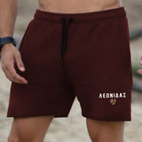 Theos Shorts - Burgundy x Gold (Leonidas)