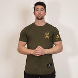 Legends of Ragnar™ | Valhalla T-Shirt - Pine Green x Gold (Odin) - Spartathletics