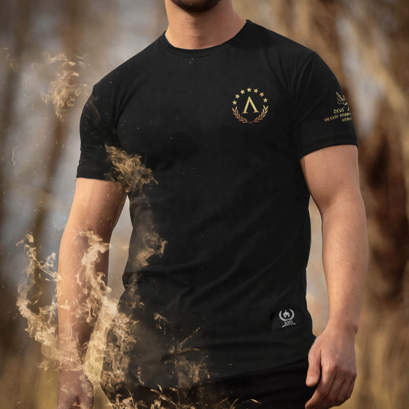 Glory T-Shirt - Onyx x Gold (Zeus)