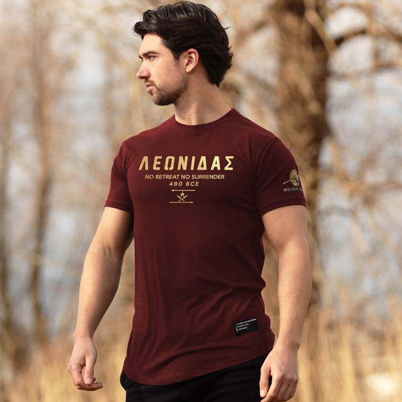 Nemesis T-Shirt - Burgundy x Gold (Leonidas)